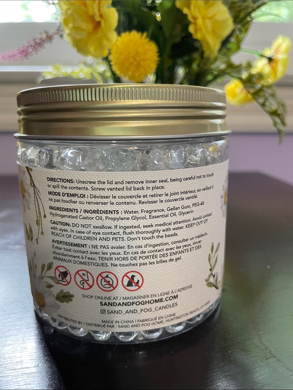 Sand+Fog Cashmere & Linen Odor Neutralizing Gel Beads - Picture 2 of 2